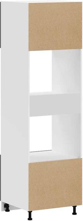 Produktbild VidaXL Herdumbauschränke 2 Stk. Lucca Schwarz Holzwerkstoff Backofenschrank (60 x 57 x 207 cm)