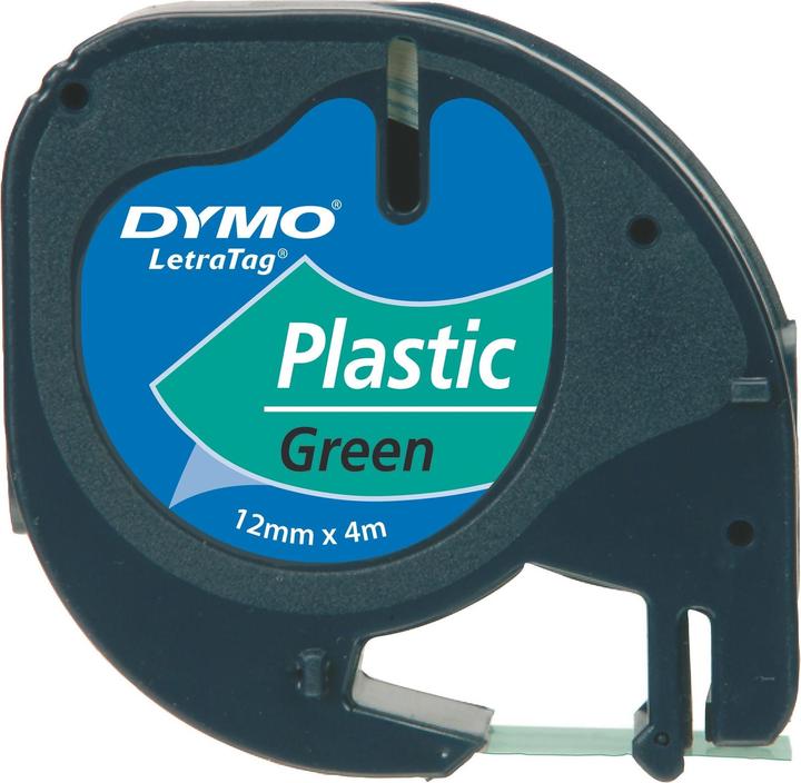 Produktbild Dymo Plastikband Schwarz auf Grün (1.20 cm, Grün, Schwarz)
