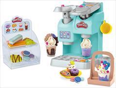 Productafbeelding Play-Doh Kitchen Creations Kneedplezier Café, Café speelset met 20 accessoires en 8 blikken