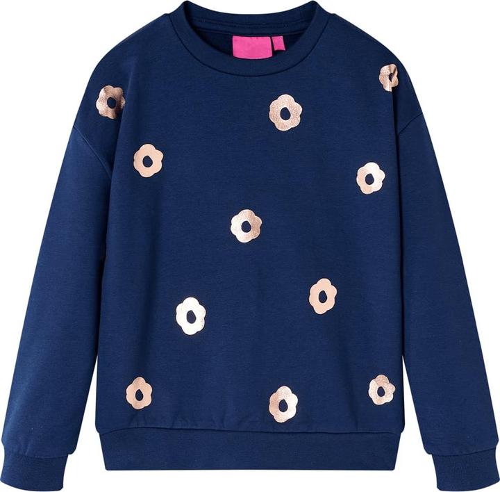 Actual product image VidaXL Children's sweatshirt navy blue 140,Material: 95 % cotton. 5 (140)