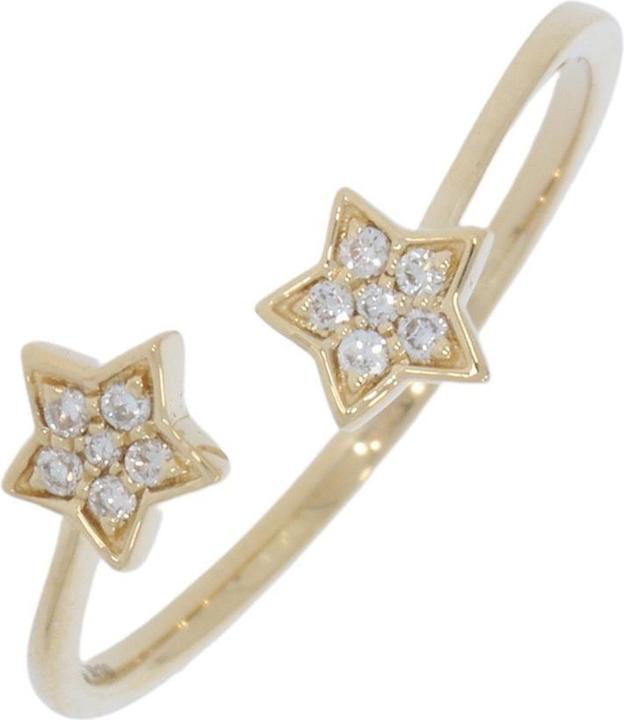 Xen Anello stelle con 12 diamanti 0,06 ct. oro giallo 585 (54, 950 Palladio)
