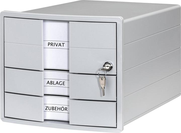 Actual product image Han IMPULS 1018-11 Drawer box gray DIN A4, DIN C4 Number of drawers: 3 (C4, A4)