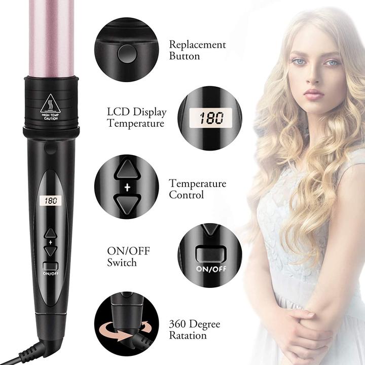 Immagine prodotto Nwouiiay Ferro arricciacapelli 6 in 1 (32 mm, 9 mm, 19 mm, 25 mm)