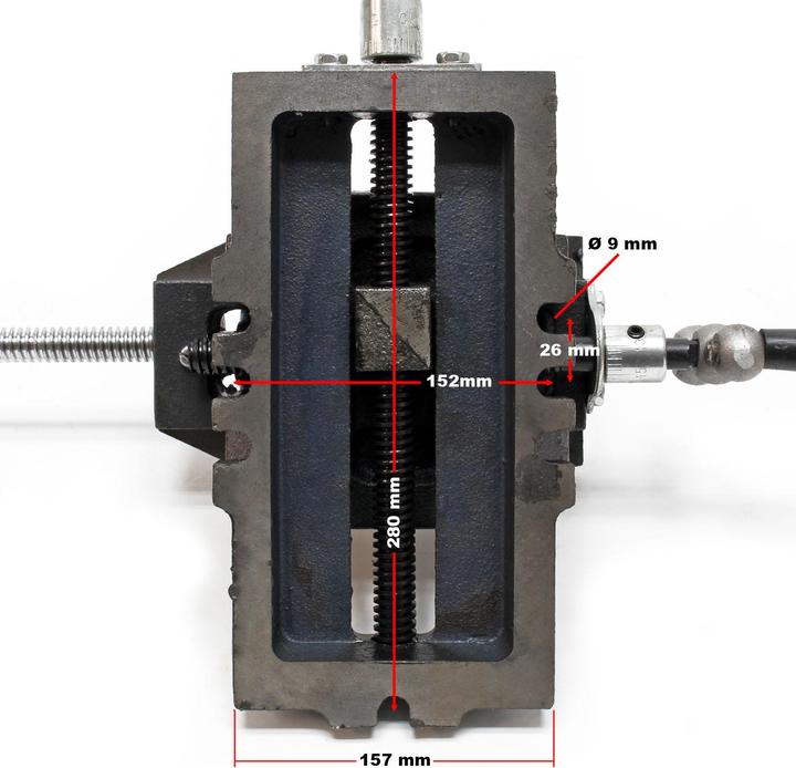 Produktbild Wiltec Maschinenschraubstock 2 Achsen 150mm Schraubstock Kreuztisch Frästisch Werkbank (150 mm)