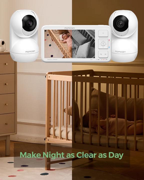 Actual product image Momcozy Video-Babyphone BM03 5,5" (Video & Audio, 300 m)