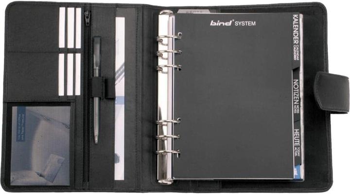Actual product image Bind System planner A5 Office, nappa leather, black, with magnetic closure System planner A5 made of (A5)