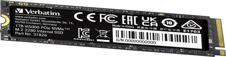Immagine prodotto Verbatim Vi5000 M.2 SSD 1TB PCIe4 NVMe 31826 (1000 GB, M.2 2280)