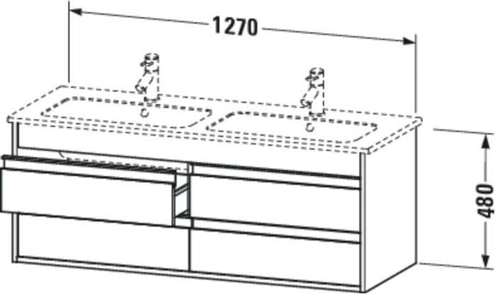 Immagine prodotto Duravit Mobiletto KETHO 480x1270x475mm bianco opaco (127 x 48 x 47,5 cm)