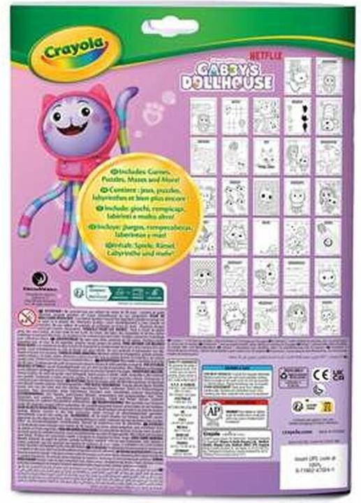 Produktbild Crayola Album Aktivität und Ausmalen Gabby's Dollhouse, 32 Ausmalseiten und 7 abwaschbare Mini-Filz
