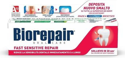 Actual product image Biorepair Fast Sensitive Repair Toothpaste with microRepair 2.5 Fluid Ounce 75ml Tube (75 ml)