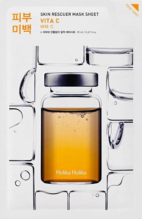 Immagine prodotto Holika Holika Foglio maschera di salvataggio della pelle - Maschera di tela schiarente con vitamina C (20 ml)