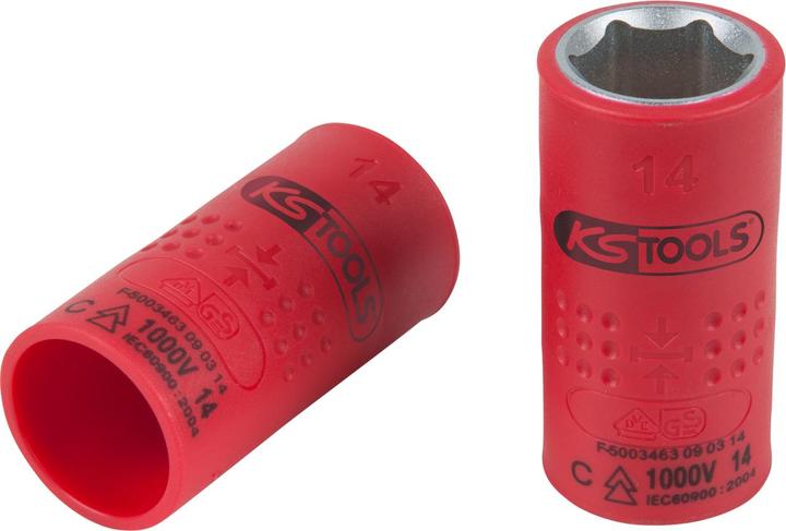 Produktbild KS Tools 3/8" Isolierte Stecknuss (14 mm)