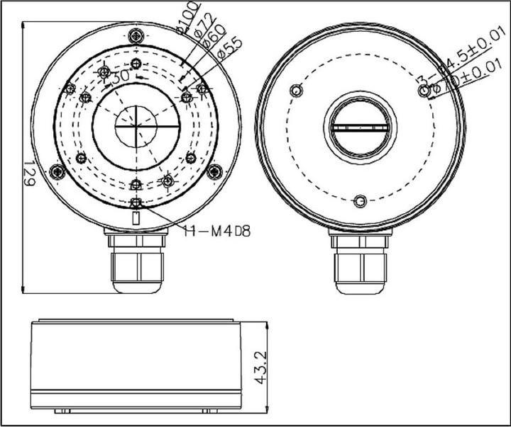 Actual product image Hikvision DS-1280ZJ-XS (Mounting kit)