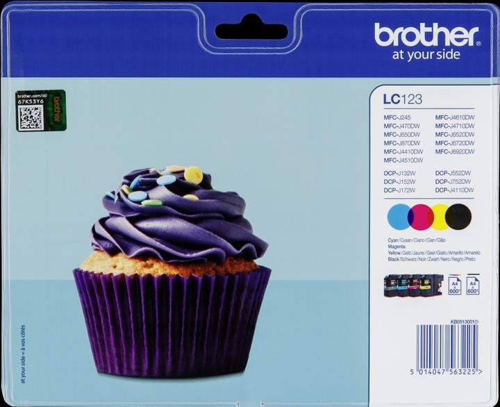Actual product image Brother LC-123VALBP Value Pack (M, FC, Y, C)