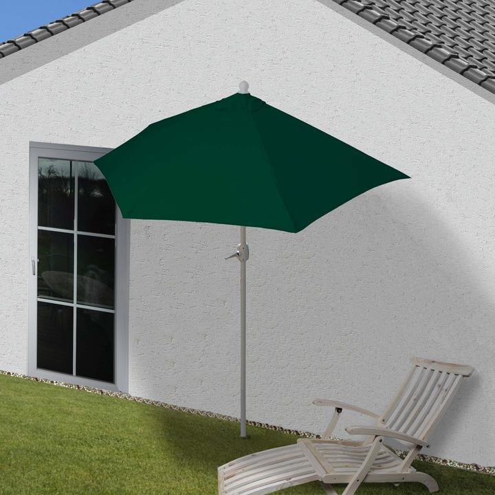Produktbild Mendler Sonnenschirm halbrund Parla, UV 50+ Polyester/Alu, 300cm grün ohne Ständer (2.85 m)