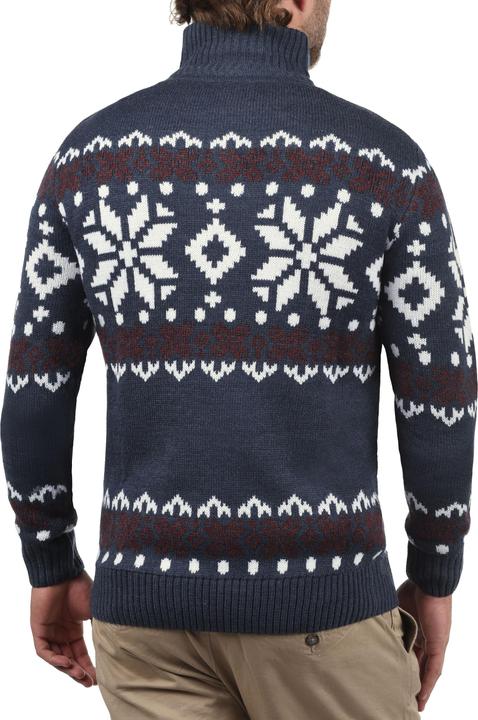 Image du produit Solid Norwin Pull En Grosse Maille À Col Camionneur Pull-Over Pour Homme Avec Col Droit (S)