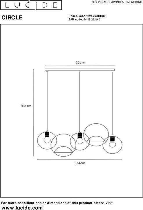 Actual product image Lucide Circle (E27)