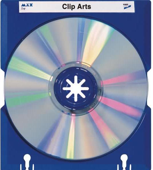 Image du produit Han Portefeuille CD-MÄX avec étiquettes d'identification bleues (CD)