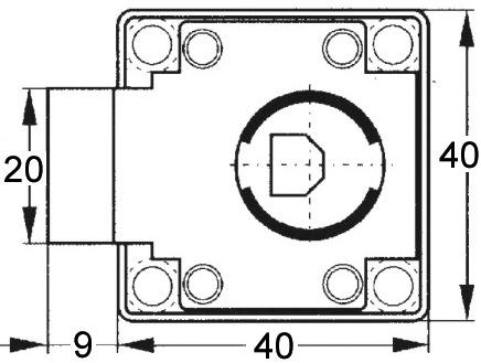 Image du produit BMB Serrure à visser, dimension de broche 25 mm, fermeture identique à gauche et à droite