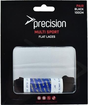 Actual product image Precision Shoelaces Flat Laces Black (100 cm)