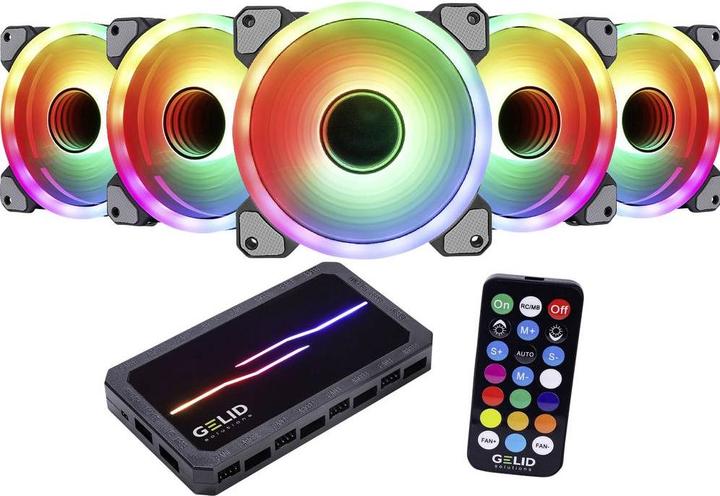 Productafbeelding Gelid RF-RGB-MP-02 Amber 8 PRO Bundel PC-ventilatorregelaar (B x H x D) 130 x 17 x (120 mm, 1 x)