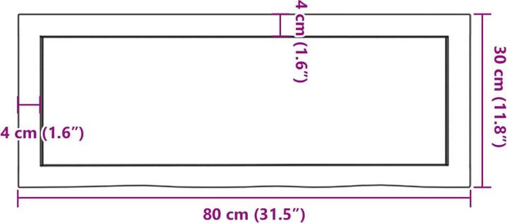 Actual product image VidaXL Emerald (80 x 6 x 30 cm)
