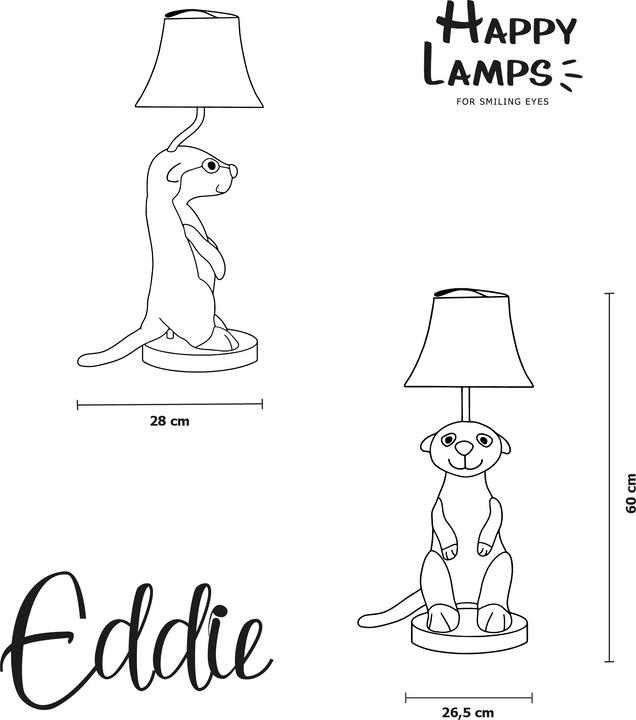 Produktbild Happy Lamps Eddie das Erdmännchen (470 lm)