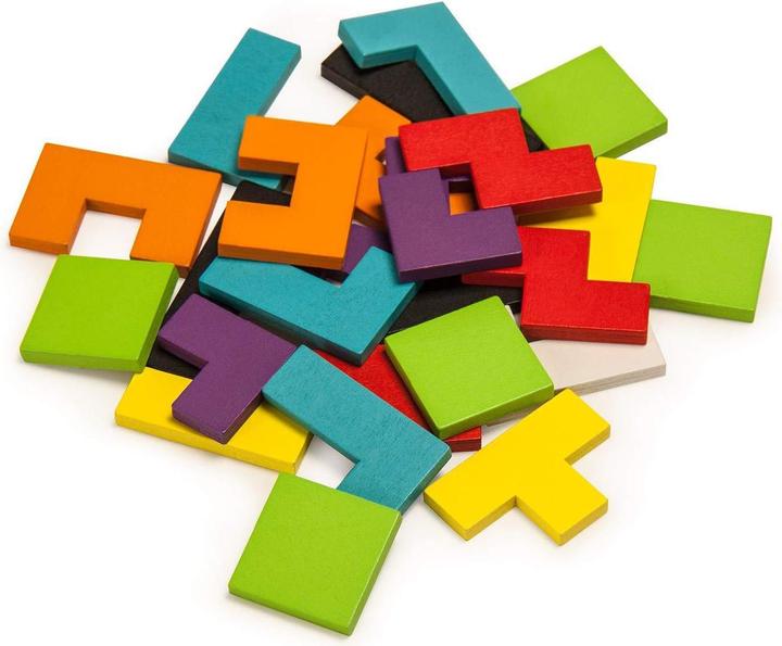 Actual product image PhoneLook Puzzle en bois Tetris, énigmes, blocs de construction en bois, éducation, découverte, enfant