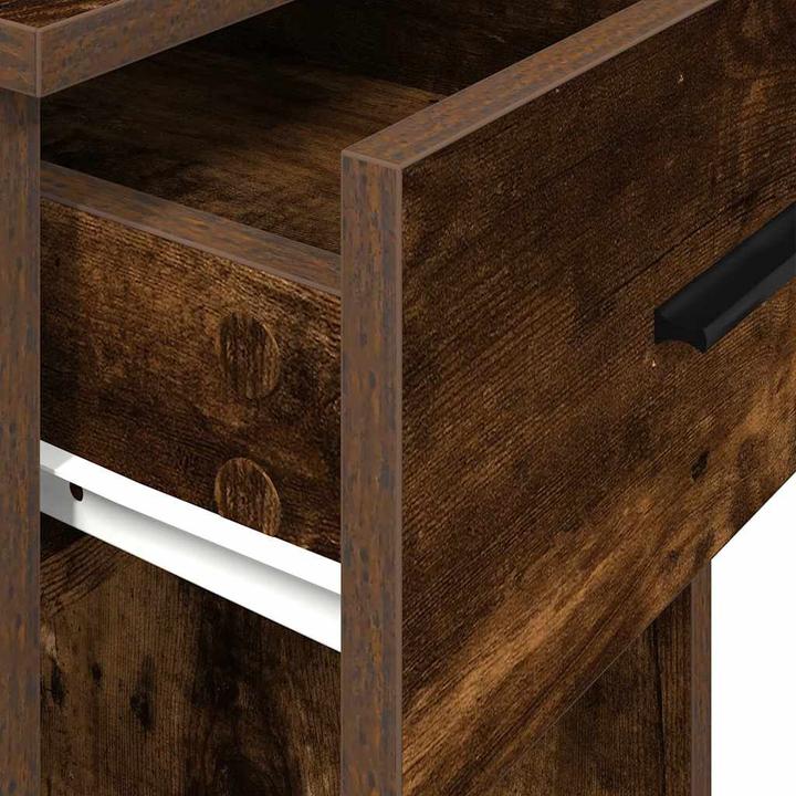Productafbeelding VidaXL Computerkast met lade gerookt eiken 35x45x77 cm PC-kast (35 x 45 x 77 cm)
