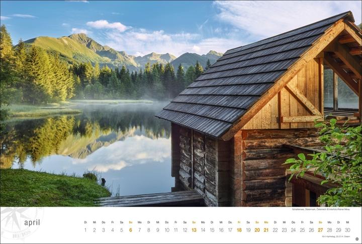 Produktbild Heye Österreich Globetrotter Kalender 2025 - Von weiter Bergwelt und klaren Seen (Harter Einband, Deutsch)
