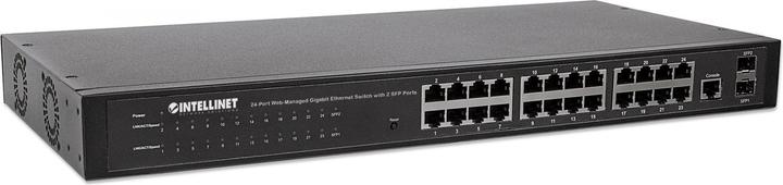 Image du produit Intellinet Commutateur Gigabit Ethernet 24 ports géré par le Web avec 2 ports SFP 24 ports RJ45 10/100/1000 (24 Ports)