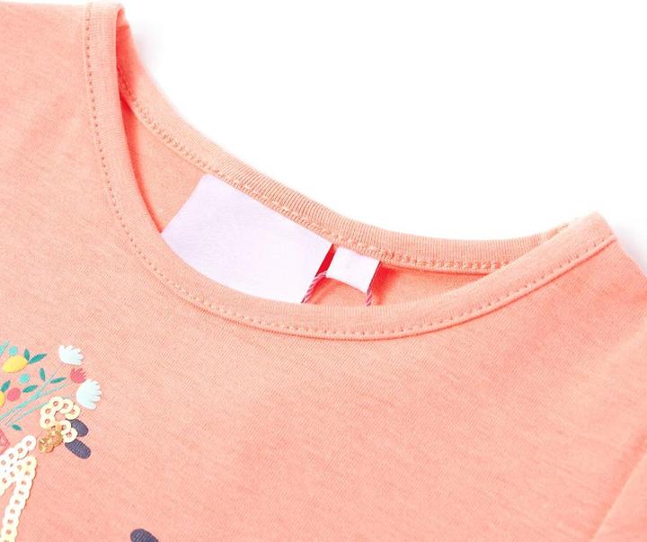 Produktbild VidaXL Kinder-T-Shirt Korallenrosa 92,Material: 95 % Baumwolle. 5 (92)