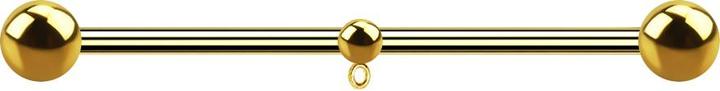Produktbild Star Piercing Barbell vergoldet zwei Kugeln mit Kugel Ring für Anhänger (ohne Messing, Chirurgenstahl 316L)