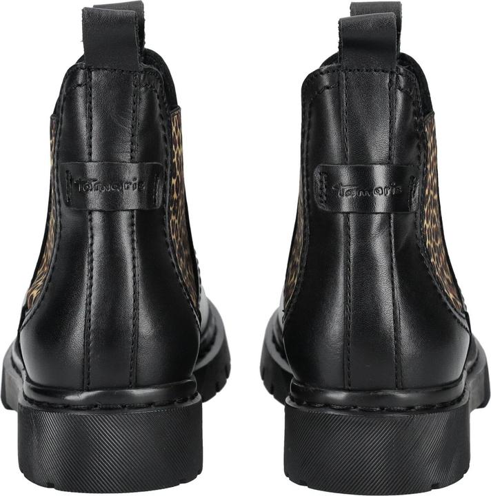 Produktbild Tamaris Entdecke die trendige Stiefelette mit Leo-Einsatz aus hochwertigem Leder-Textil-Mix von. Die (37)