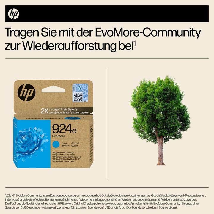 Actual product image HP 4K0U7NE#CE1 924e EvoMore OJ PRO ink cyan 800pages (C)