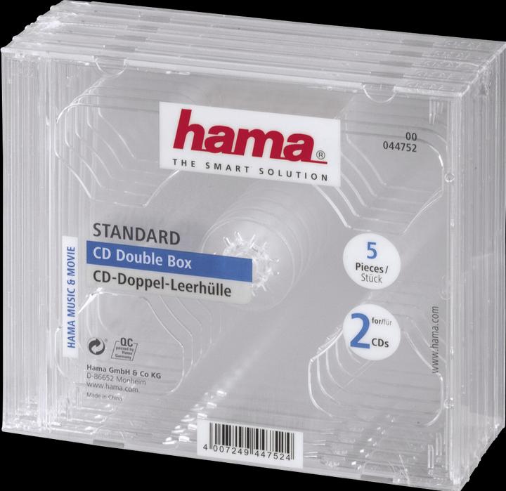 Hama CD Double Box 5-pack Transparent Jewel Case
