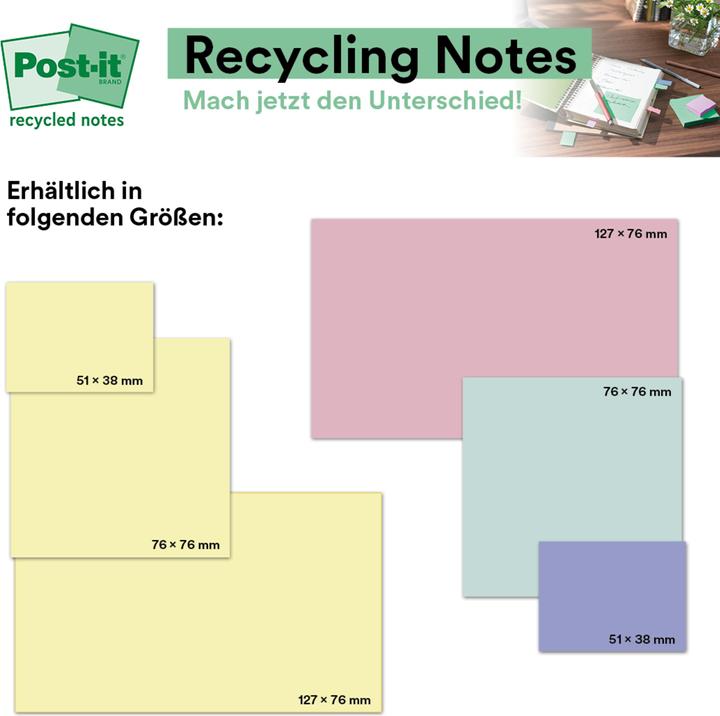 Actual product image Post-it recycling (127 x 76 mm)