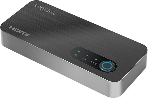 Image du produit LogiLink Commutateur HDMI, 2x1 port, 8K/60 Hz, HDCP, HDR, VRR, CEC