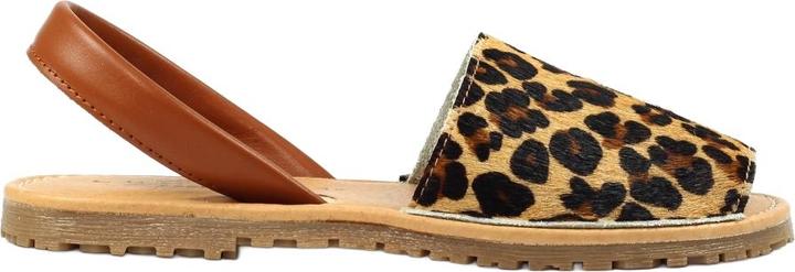 Actual product image Lunar Womens/Ladies Azura Leopard Print Leather Sandals (38)