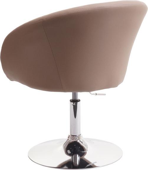 Produktbild Swisshandel24 Esszimmerstuhl, Drehstuhl Loungesessel, höhenverstellbar Kunstleder taupe