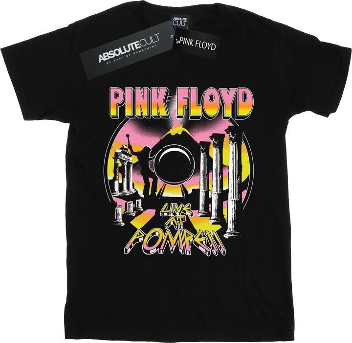 Actual product image Pink Floyd Womens/Ladies Live At Pompeii Volcano Cotton Boyfriend T-Shirt (XXL)