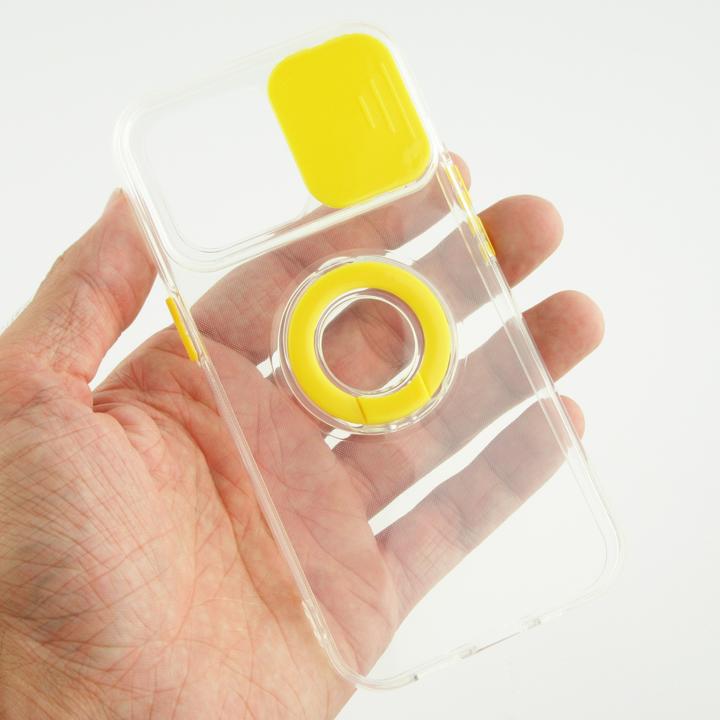Actual product image PhoneLook Coque Caméra clapet avec anneau jaune (Apple iPhone 14 Pro Max)