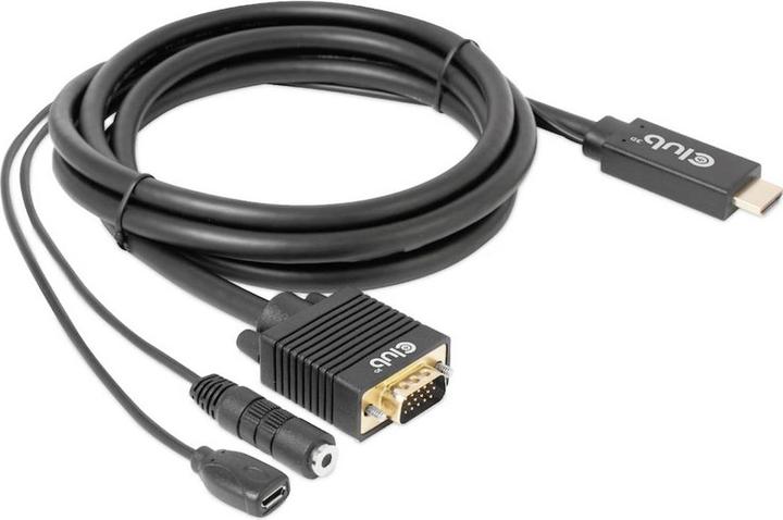 Actual product image Club 3D Club3D Cable HDMI+Micro USB Jack > VGA+ St/Bu (2 m, HDMI)