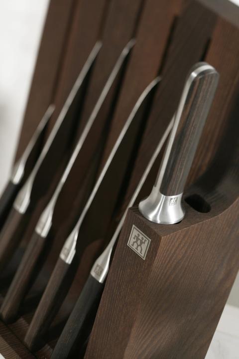 Actual product image Zwilling Twin 1731 knife block 7 pcs. brown, ash
