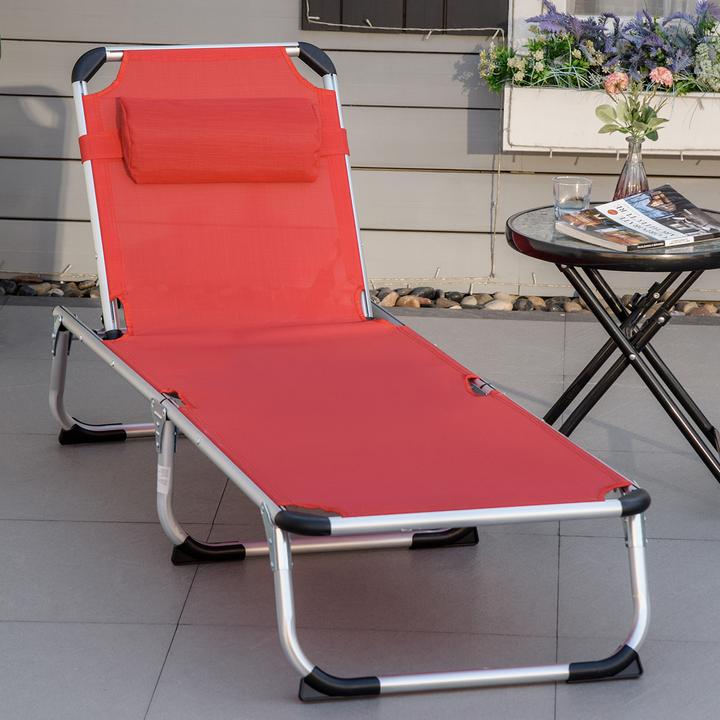 Produktbild Outsunny Gartenliege 5-stufig verstellbar (80 cm)