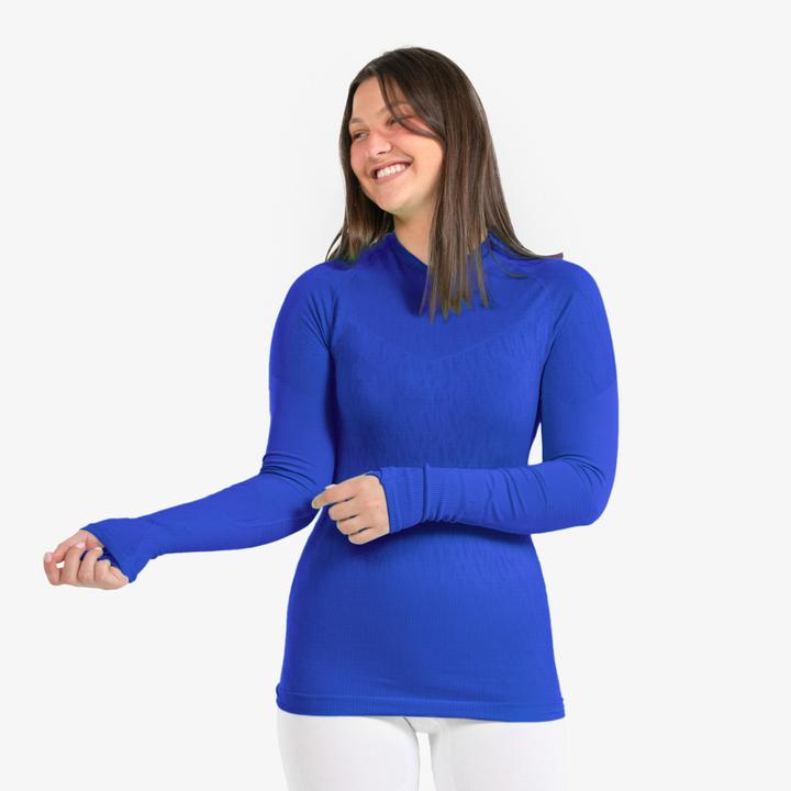 Kipsta Damen/Herren Fussball Funktionsshirt langarm - Keepdry indigoblau