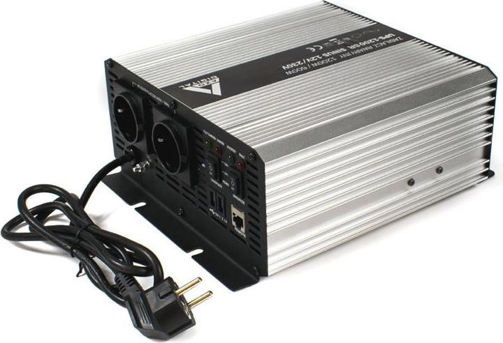 Image du produit Digital Alimentation sans interruption (UPS + AVR) AZO 12V UPS-1200SR Sinus 1200W/600W 12V/2... (1200 VA, 600 W)
