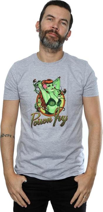 Actual product image Universal Textiles Mens Poison Ivy Badge Heather T-Shirt (L)