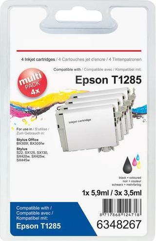 Produktbild Office Depot Tintenpatrone Kompatibel Epson T1285 T1285 (M, BK, C, Y)