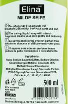 Nutritional values and ingredients Elina Soap liquid 500ml apple with dispenser (Liquid soap, 500 ml)